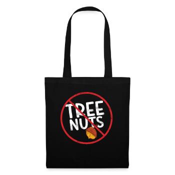 No Tree Nuts Allergy Awareness Warning Allergic - Stoffbeutel - Schwarz - Vorne