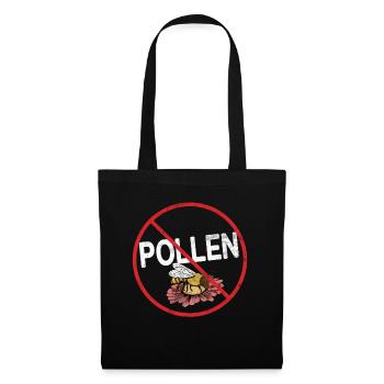 No Pollen Allergy Awareness Warning Allergic - Stoffbeutel - Schwarz - Vorne