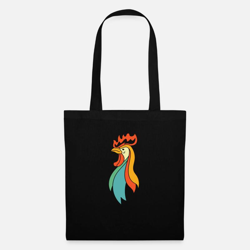 Poule de poulet - Sac en tissu - noir