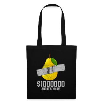 Duct Tape Pear Fruit Lover Funny Quote - Stoffbeutel - Schwarz - Vorne