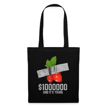 Ruban adhésif canneberge Fruit amant citation drôle - Sac en tissu - noir - Devant