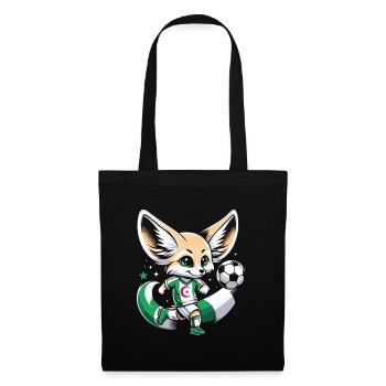 Algerien Fennec Algerischer Fußball Fantrikot - Stoffbeutel - Schwarz - Vorne