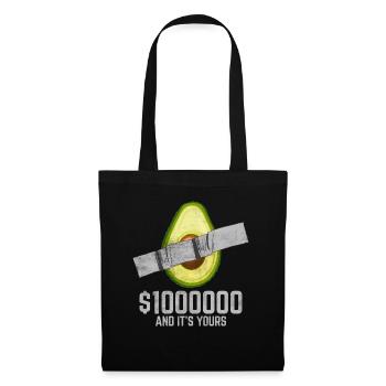 Ruban adhésif avocat amateur de fruits citation drôle - Sac en tissu - noir - Devant