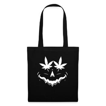 Unkraut Halloween Kürbis Weed Kostüm Marihuana - Stoffbeutel - Schwarz - Vorne