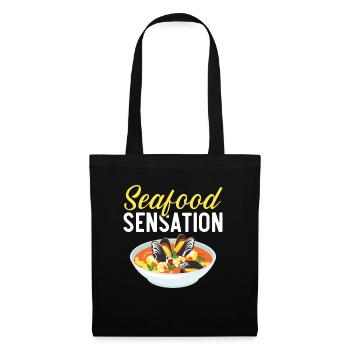 Cioppino Lover Foodie Nourriture Mer Américaine - Sac en tissu - noir - Devant
