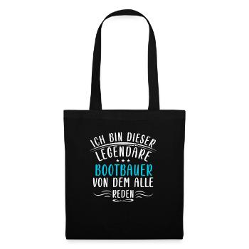 Lustige Bootbauer Sprüche Schiff Wasser Handwerk - Tote Bag - black - Front