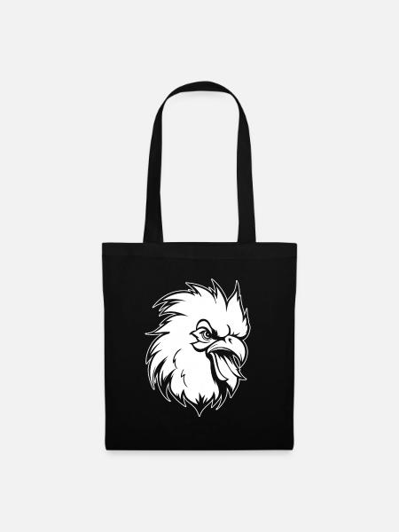 Huhn Henne - Stoffbeutel - Schwarz