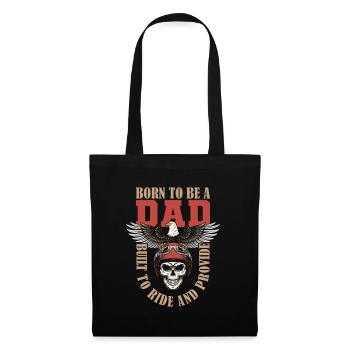 Motorrad Biker Motorbike Motorcycle Dad - Stoffbeutel - Schwarz - Vorne