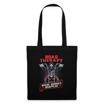 Motorrad Biker Motorbike Motorcycle Therapy - Tote Bag - black - Front