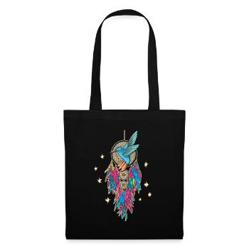 Hummingbird Dreamcatcher Bird - Tote Bag - black - Front