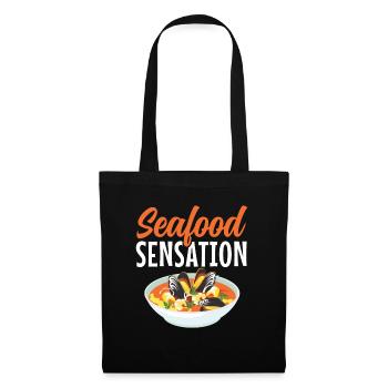 Cioppino Lover Foodie Nourriture Mer Américaine - Sac en tissu - noir - Devant