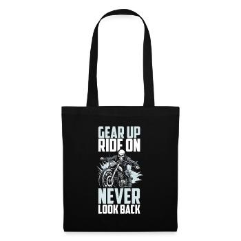 Moto Motard Motard - Sac en tissu - noir - Devant
