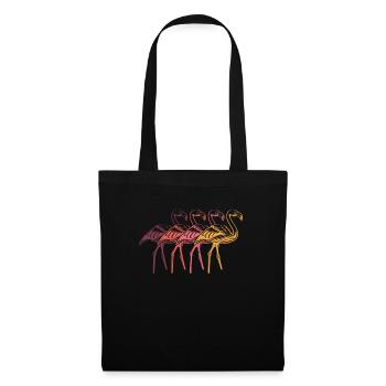 Flamant - Sac en tissu - noir - Devant