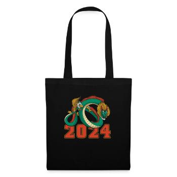 Jahr Des Drachen 2024 - Stoffbeutel - Schwarz - Vorne