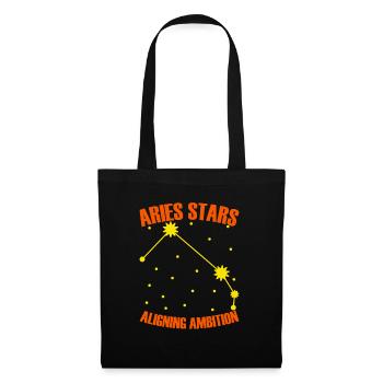 Astrologie Bélier - Sac en tissu - noir - Devant