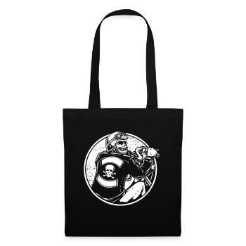 Motorrad Biker Motorbike Skull Motorcycle - Stoffbeutel - Schwarz - Vorne