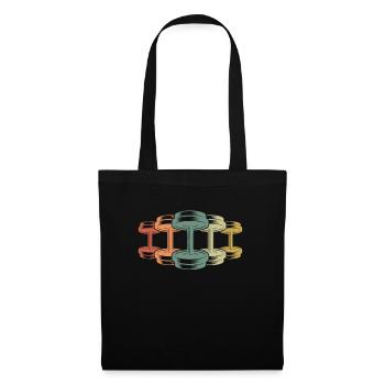 Haltère de fitness - Sac en tissu - noir - Devant