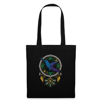 Hummingbird Dreamcatcher Bird - Tote Bag - black - Front