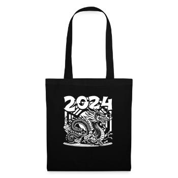Jahr Des Drachen 2024 - Stoffbeutel - Schwarz - Vorne