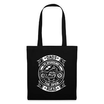 Motorrad Biker Motorbike Motorcycle Dad - Stoffbeutel - Schwarz - Vorne