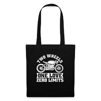 Moto Motard Motard - Sac en tissu - noir - Devant