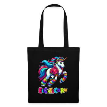 80s Eighties Unicorn Eighticorn - Tote Bag - black - Front