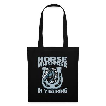 Pferd Reitsport Horse Whisperer - Stoffbeutel - Schwarz - Vorne