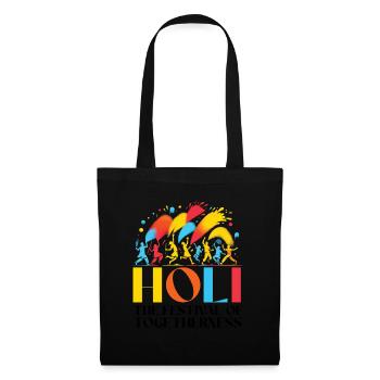 Happy Holi Greetings Hinduism Indian Festival - Tote Bag - black - Front
