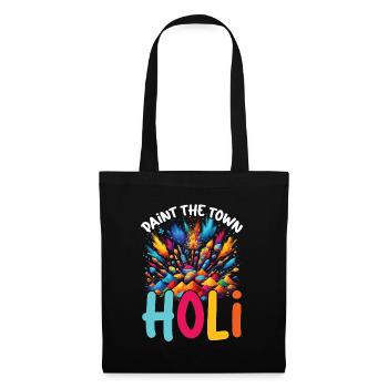 Happy Holi Greetings Hinduism Indian Festival - Tote Bag - black - Front