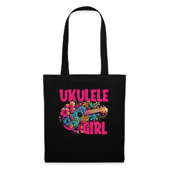 Ukulele Ukulele Girl - Stoffbeutel - Schwarz - Vorne