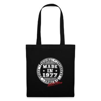 Rétro Patch Vintage 1977 cadeau d’anniversaire - Sac en tissu - noir - Devant