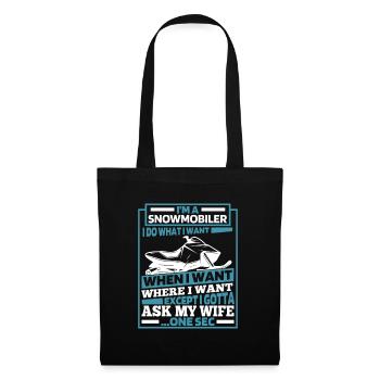 Snowmobile Snowmobile - Tote Bag - black - Front