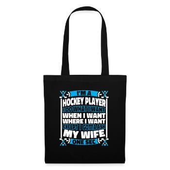 Hockey sur glace - Sac en tissu - noir - Devant