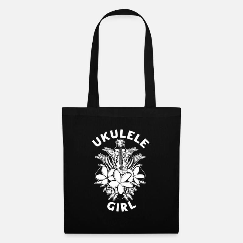 Ukulele Ukulele Girl - Stoffbeutel - Schwarz