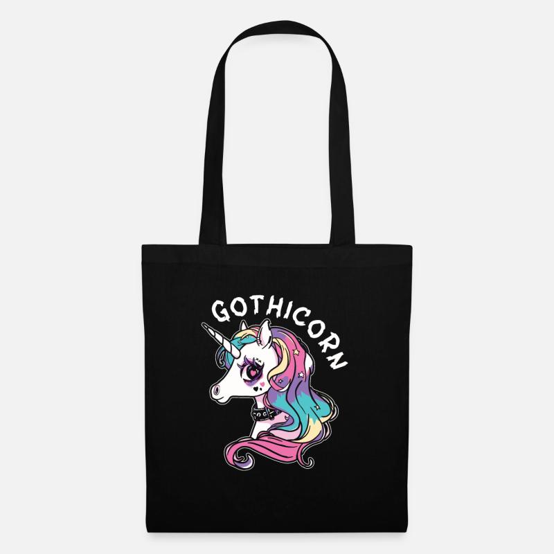 Gothic Einhorn Gothicorn - Stoffbeutel - Schwarz