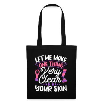 Skincare Esthetician Skin - Stoffbeutel - Schwarz - Vorne