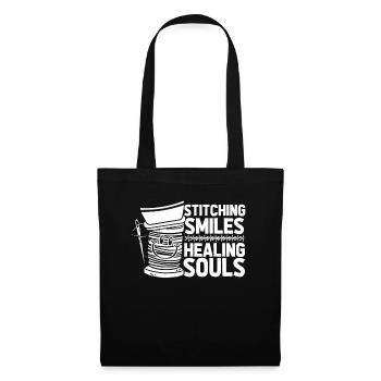 Sourire d’infirmière - Sac en tissu - noir - Devant