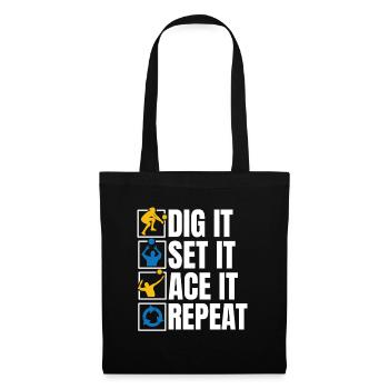 Volley-ball Volley-ball - Sac en tissu - noir - Devant