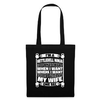 Kettlebell Funny - Tote Bag - black - Front