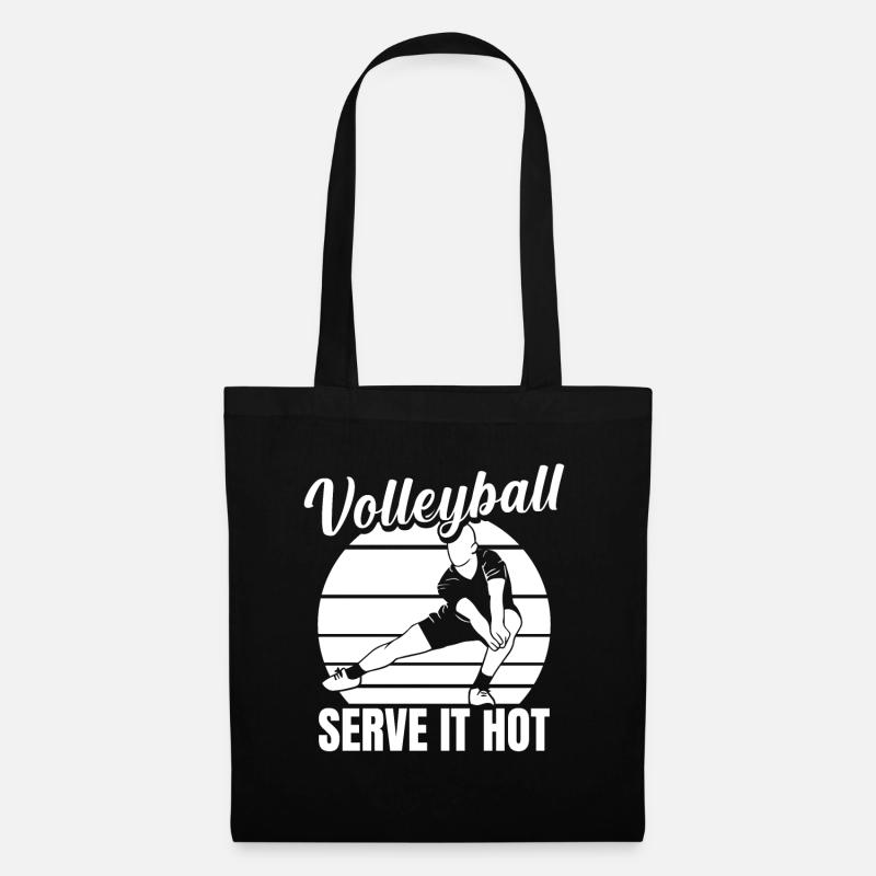 Volleyball Volleyballer - Stoffbeutel - Schwarz