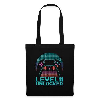 Gamer Gaming Level 11 Unlocked - Stoffbeutel - Schwarz - Vorne