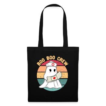 Boo Boo Crew Krankenschwester Halloween Krankensch - Stoffbeutel - Schwarz - Vorne