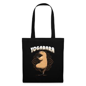 Capybara Wasserschwein Yoga - Sac en tissu - noir - Devant