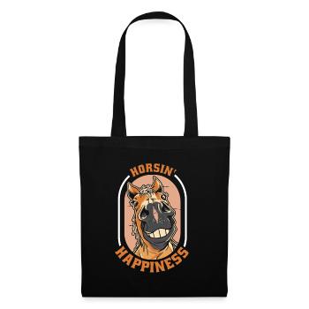 Sports équestres équestres à cheval - Sac en tissu - noir - Devant