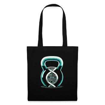 Kettlebell c’est dans mon ADN - Sac en tissu - noir - Devant