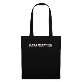Rythme cardiaque de l’ECG ultramarathon - Sac en tissu - noir - Devant
