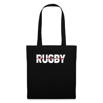 Rugby Ekg Heartbeat - Stoffbeutel - Schwarz - Vorne
