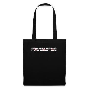 Powerlifting Powerlifter Ekg Heartbeat - Stoffbeutel - Schwarz - Vorne