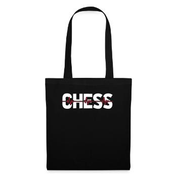 Rythme cardiaque ECG d’échecs - Sac en tissu - noir - Devant