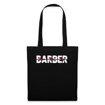 Barber Barbershop Ekg Heartbeat - Stoffbeutel - Schwarz - Vorne